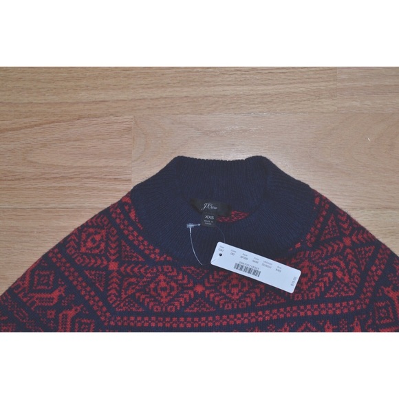 J. Crew Cheerful Mock Neck Fair Isle Sweater BNWT - Picture 3 of 4